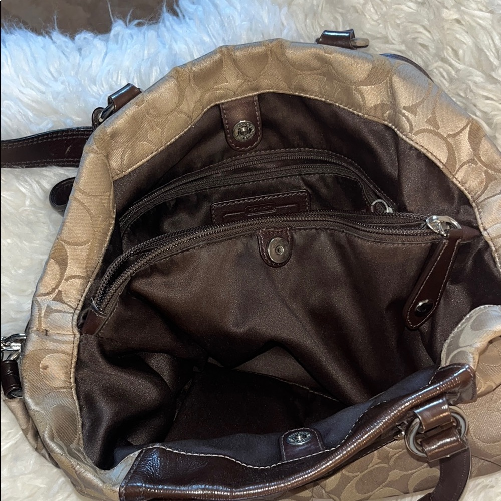 Coach Brown and Tan Shoulder Bag - Picture 8 of 8